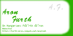 aron furth business card
